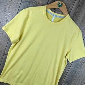 Ten Thousand Versatile Shirt Men Size Small Mesh Athletic Training Yellow Top